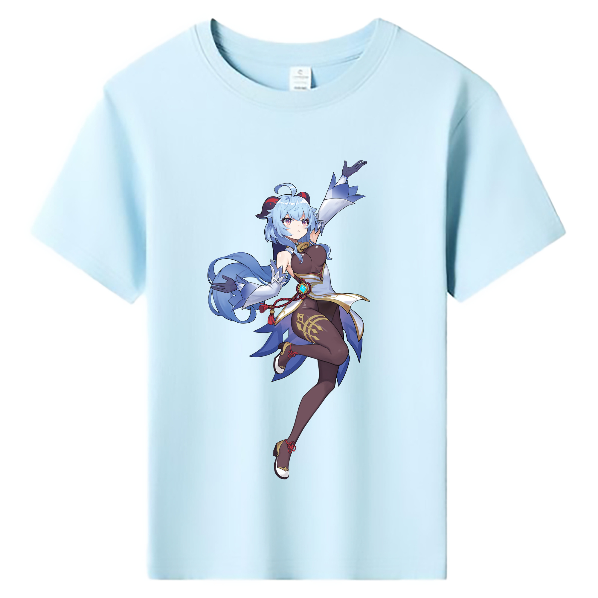 げんし神 甘雨 かんう genshin Ganyu 綿100％キッズTシャツ（フロントプリント）